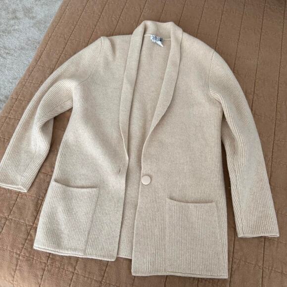 Cozy cream knit cardigan vintage - Picture 1 of 3